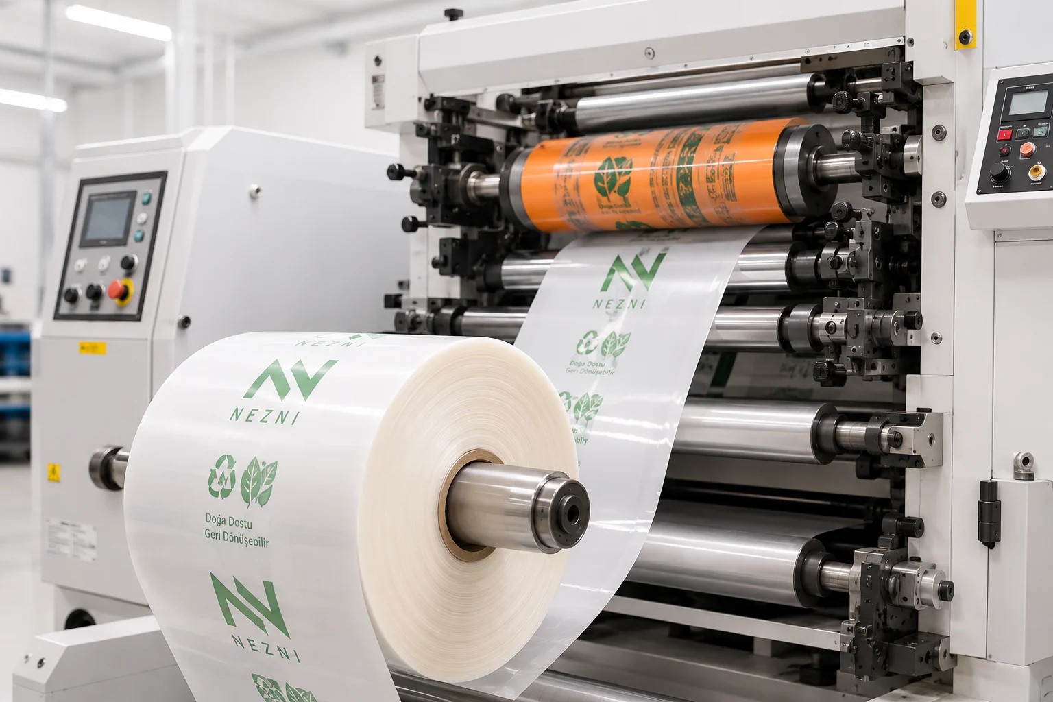 Flexo baskı makinesinde OPP film baskı süreci